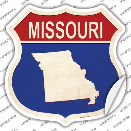 Missouri Silhouette Novelty Highway Shield Sticker Decal
