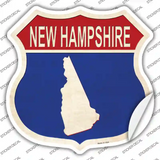 New Hampshire Silhouette Novelty Highway Shield Sticker Decal