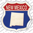 New Mexico Silhouette Novelty Highway Shield Sticker Decal
