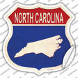 North Carolina Silhouette Novelty Highway Shield Sticker Decal