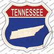 Tennessee Silhouette Novelty Highway Shield Sticker Decal