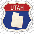 Utah Silhouette Novelty Highway Shield Sticker Decal