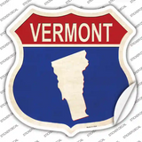 Vermont Silhouette Novelty Highway Shield Sticker Decal