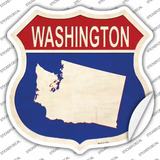 Washington Silhouette Novelty Highway Shield Sticker Decal