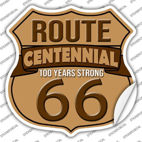 Route 66 Centennial Brown Novelty Highway Shield Sticker Decal HS-694s