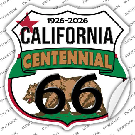 CA Route 66 Centennial Novelty Highway Shield Sticker Decal HS-695s State Name