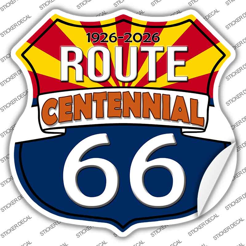 AZ Route 66 Centennial Novelty Highway Shield Sticker Decal HS-698s