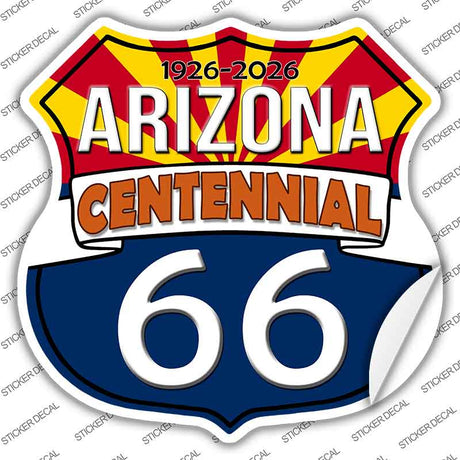 AZ Route 66 Centennial Novelty Highway Shield Sticker Decal HS-698s
