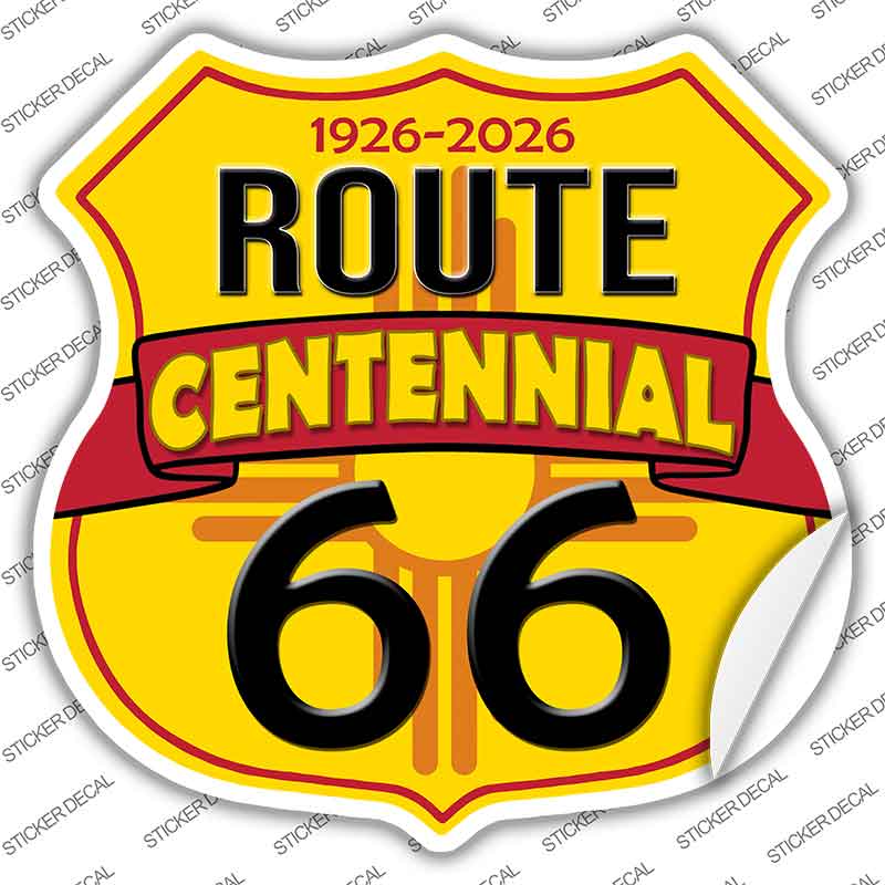 NM Route 66 Centennial Novelty Highway Shield Sticker Decal HS-701s