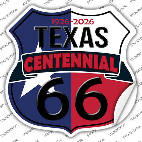 TX Route 66 Centennial Novelty Highway Shield Sticker Decal HS-704s