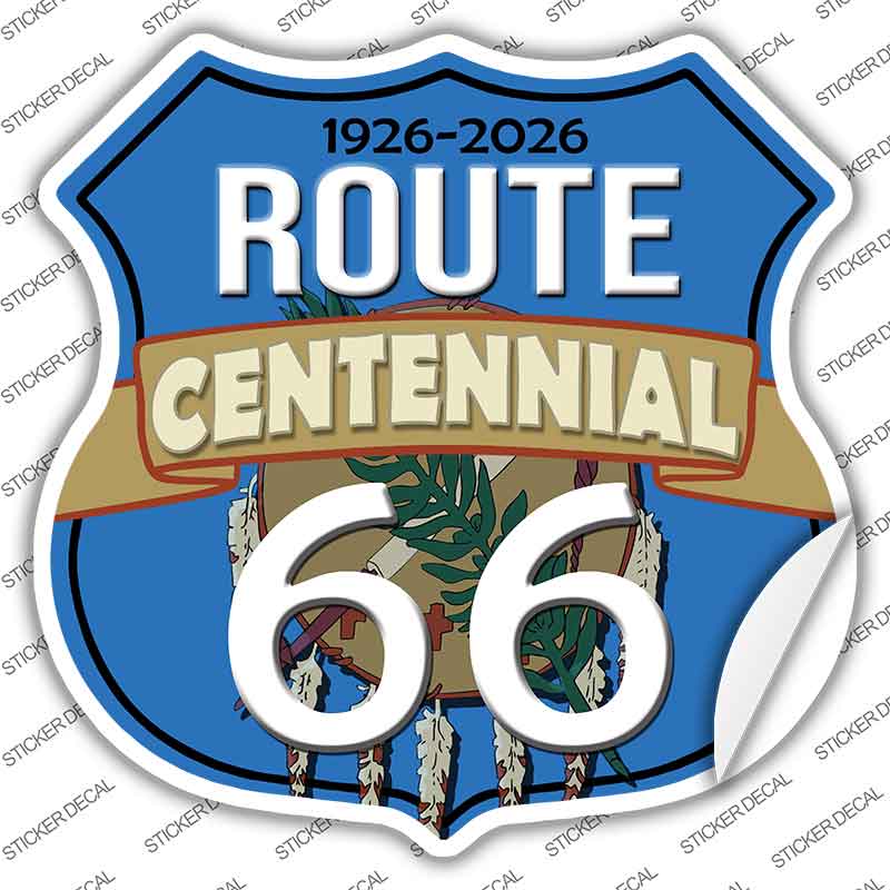 OK Route 66 Centennial Novelty Highway Shield Sticker Decal HS-707s
