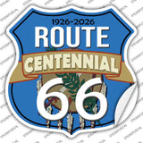 OK Route 66 Centennial Novelty Highway Shield Sticker Decal HS-707s