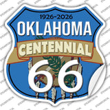 OK Route 66 Centennial Novelty Highway Shield Sticker Decal HS-707s