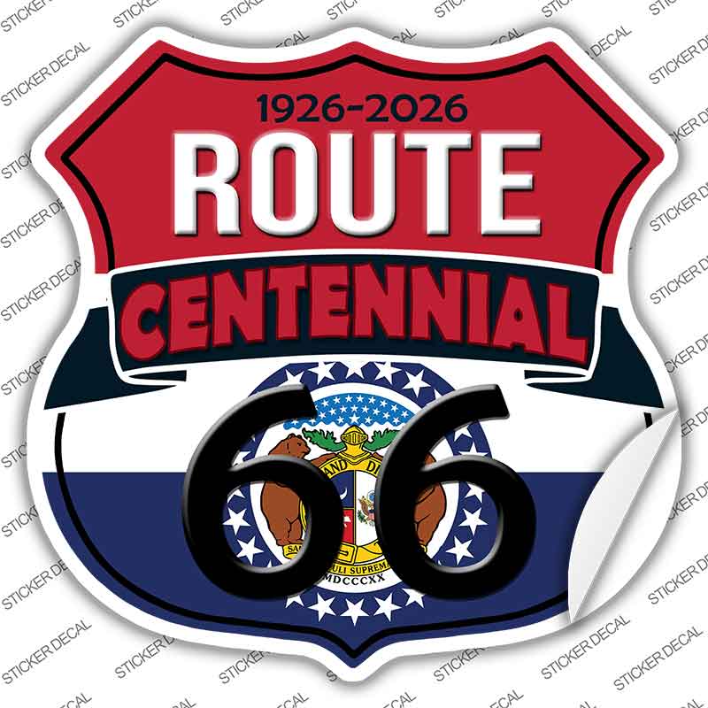 MO Route 66 Centennial Novelty Highway Shield Sticker Decal HS-713s