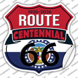 MO Route 66 Centennial Novelty Highway Shield Sticker Decal HS-713s