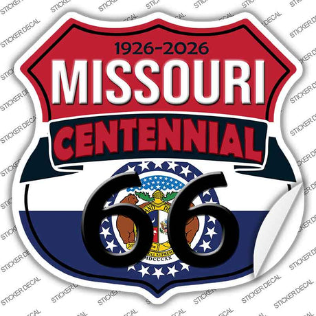 MO Route 66 Centennial Novelty Highway Shield Sticker Decal HS-713s