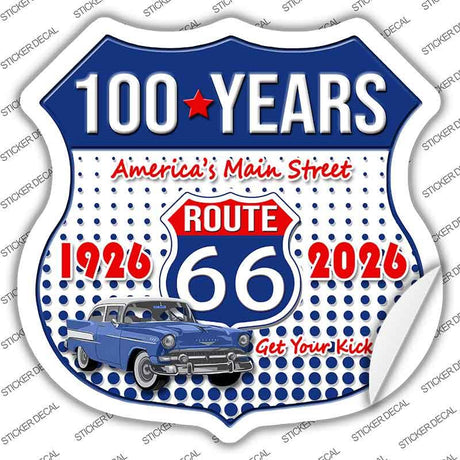 100 Years of Route 66 Novelty Highway Shield Sticker Decal HS-720s