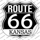 KS Route 66 Black Novelty Highway Shield Sticker Decal HS-726s