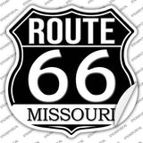 MO Route 66 Black Novelty Highway Shield Sticker Decal HS-727s