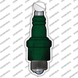 Green Oil Rubbed Novelty Spark Plug Sticker Decal