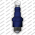 Blue Oil Rubbed Novelty Spark Plug Sticker Decal