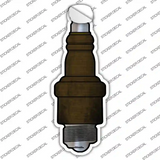 Brown Oil Rubbed Novelty Spark Plug Sticker Decal
