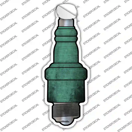 Mint Oil Rubbed Novelty Spark Plug Sticker Decal