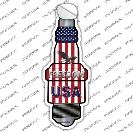 Freedom USA Novelty Spark Plug Sticker Decal