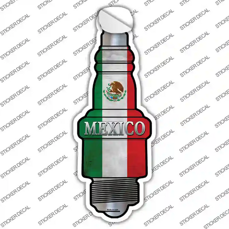 Mexico Novelty Spark Plug Sticker Decal