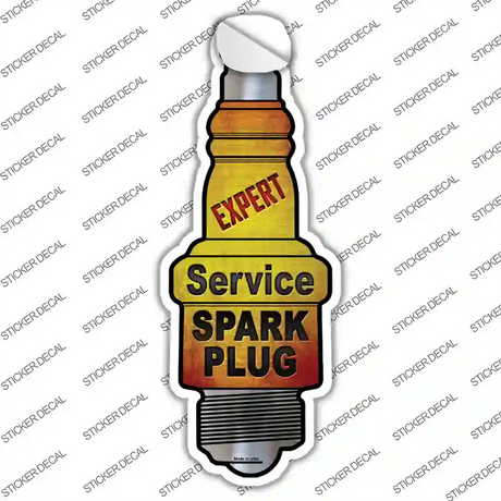 Expert Service Novelty Spark Plug Sticker Decal