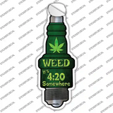 Weed Novelty Spark Plug Sticker Decal