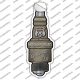 Route 66 Novelty Spark Plug Sticker Decal