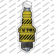 Caution Novelty Spark Plug Sticker Decal