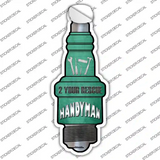 Handyman Novelty Spark Plug Sticker Decal