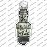 Fix and Repair Novelty Spark Plug Sticker Decal
