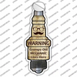 Grumpy Old Mechanic Novelty Spark Plug Sticker Decal
