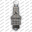 Garage Mechanic On Duty Novelty Spark Plug Sticker Decal