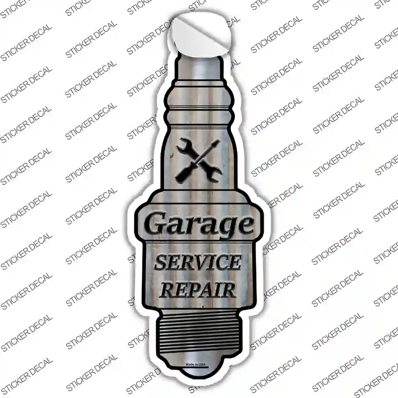 Service Repair Novelty Spark Plug Sticker Decal