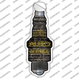 Auto Service Novelty Spark Plug Sticker Decal