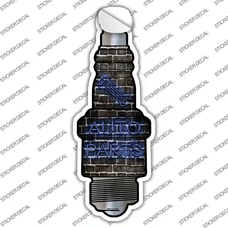 Auto Parts Novelty Spark Plug Sticker Decal