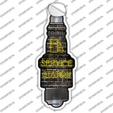 Service Station Novelty Spark Plug Sticker Decal