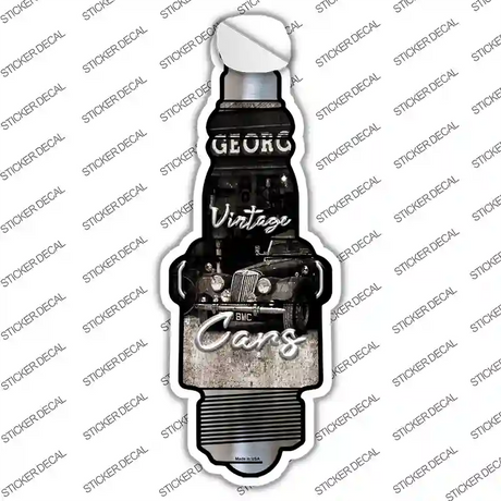 Vintage Cars Novelty Spark Plug Sticker Decal