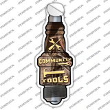 Community Tools Novelty Spark Plug Sticker Decal