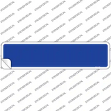 Blue Solid Blank Novelty Narrow Sticker Decal