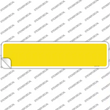 Yellow Solid Blank Novelty Narrow Sticker Decal