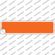 Orange Solid Blank Novelty Narrow Sticker Decal