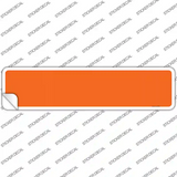 Orange Solid Blank Novelty Narrow Sticker Decal