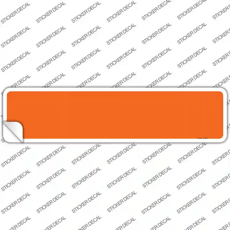 Orange Solid Blank Novelty Narrow Sticker Decal