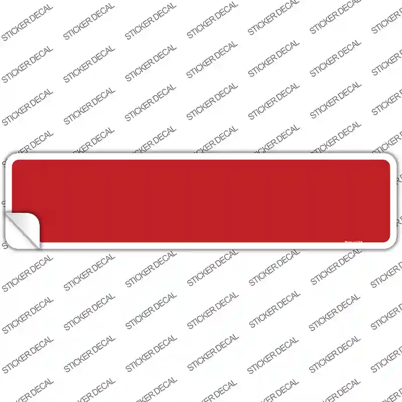 Red Solid Blank Novelty Narrow Sticker Decal