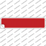 Red Solid Blank Novelty Narrow Sticker Decal